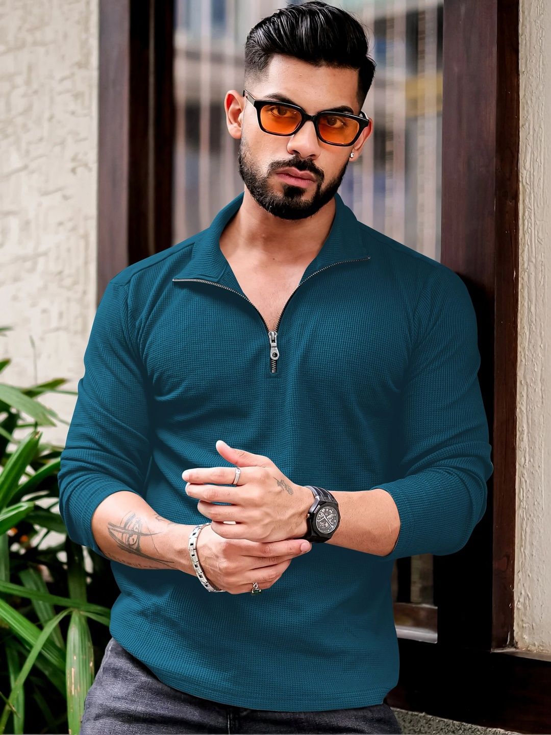 HERE&NOW Men Polo Collar T-shirt