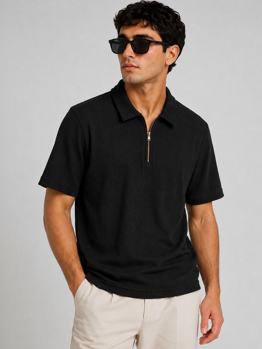 SZN Men Polo Collar T-shirt