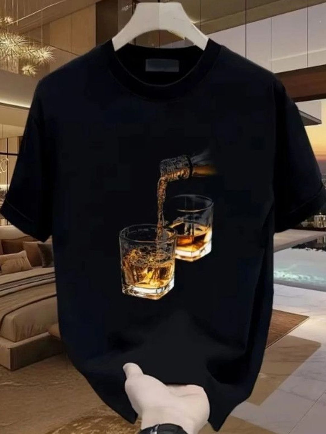 Annnackel Men Printed Pockets T-shirt