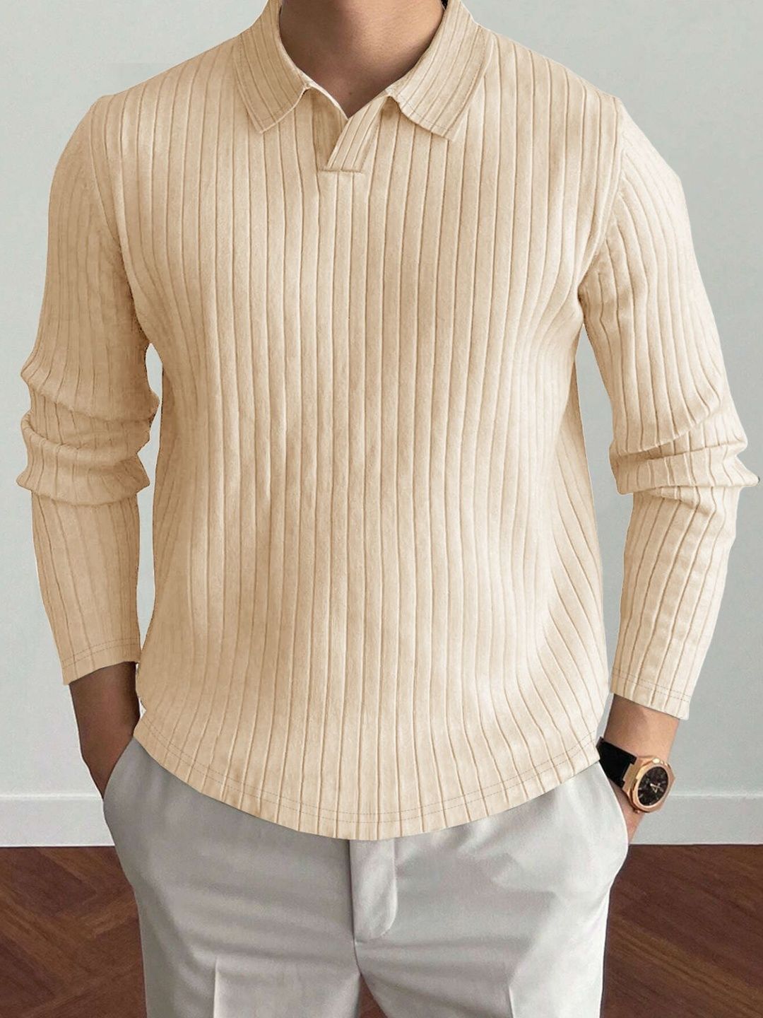 Eyebogler Men Polo Collar T-shirt