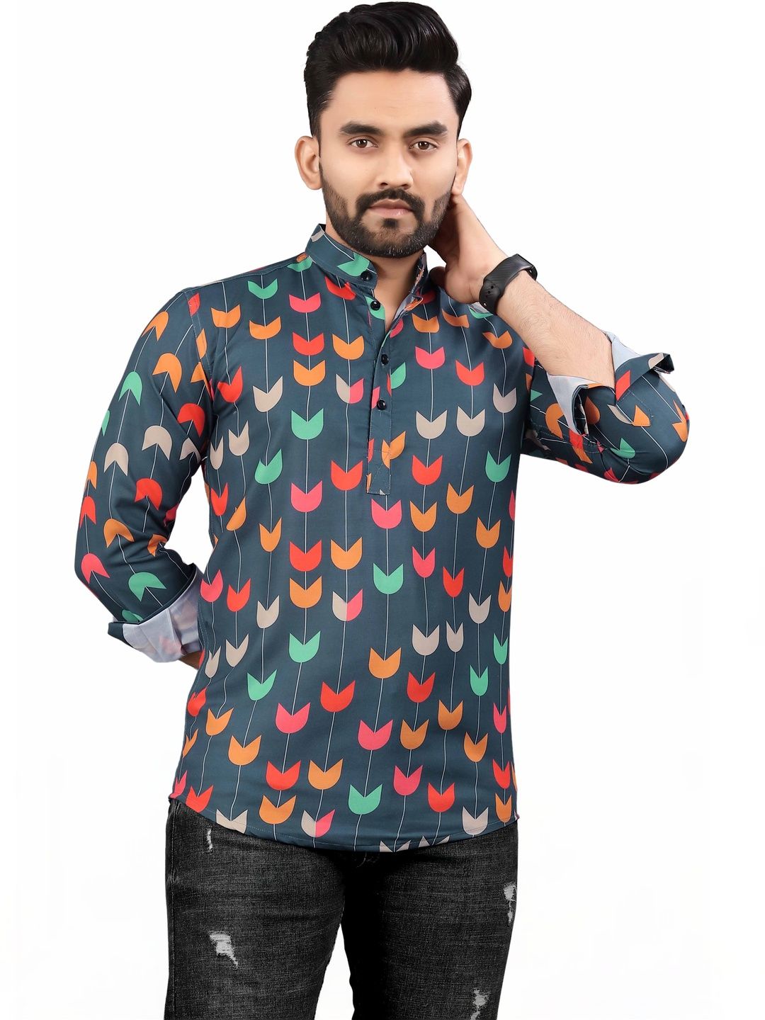 SEDUM SESTRI Men Geometric Printed Kurta