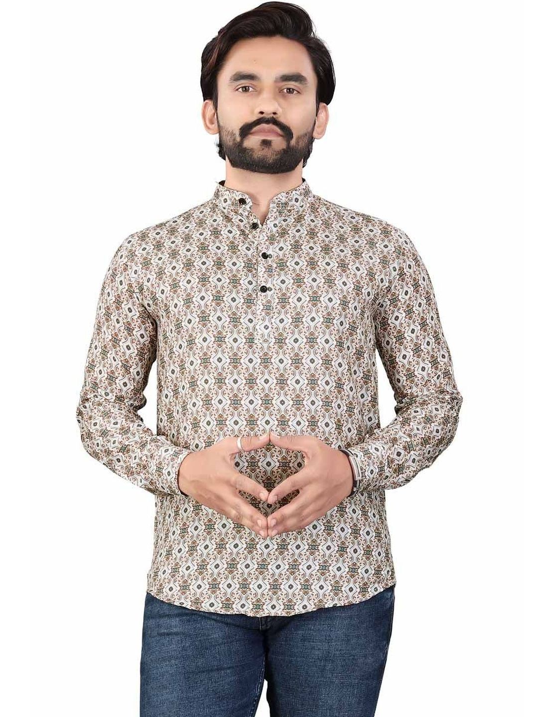 SEDUM SESTRI Men Geometric Printed Kurta