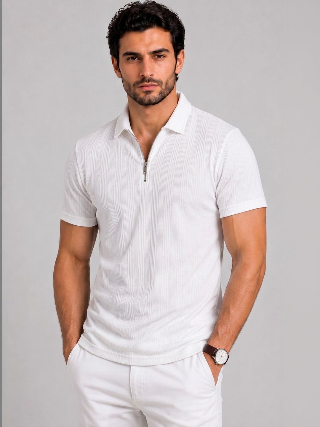 SZN Men Polo Collar T-shirt