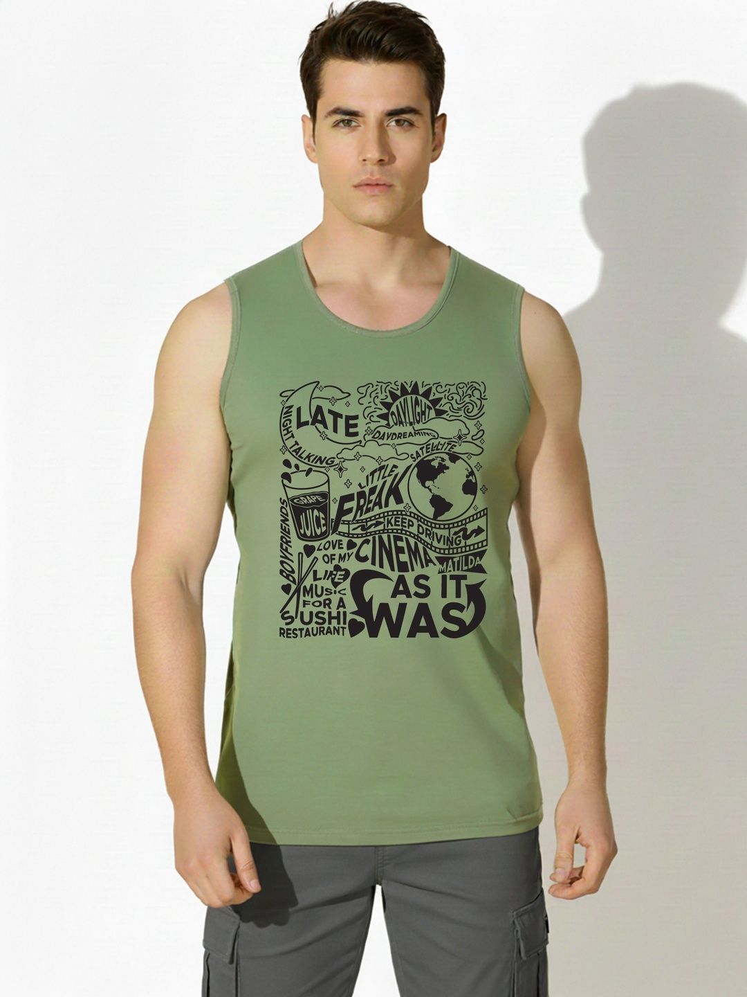 SKY HARBOAR Printed Cotton Tank
