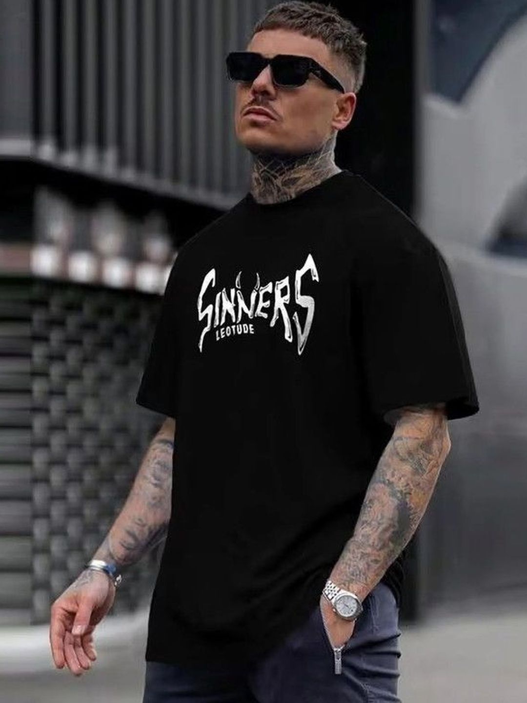 Annnackel Men Typography Printed T-shirt