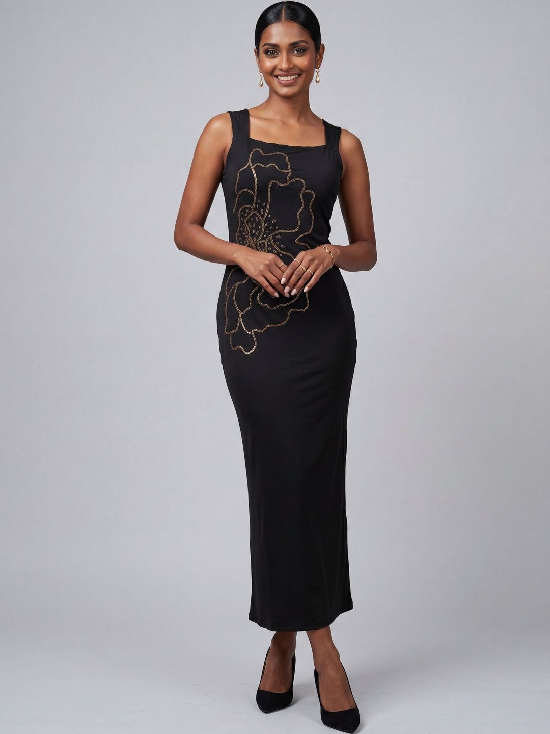 CORSICA Floral Bodycon Midi Dress