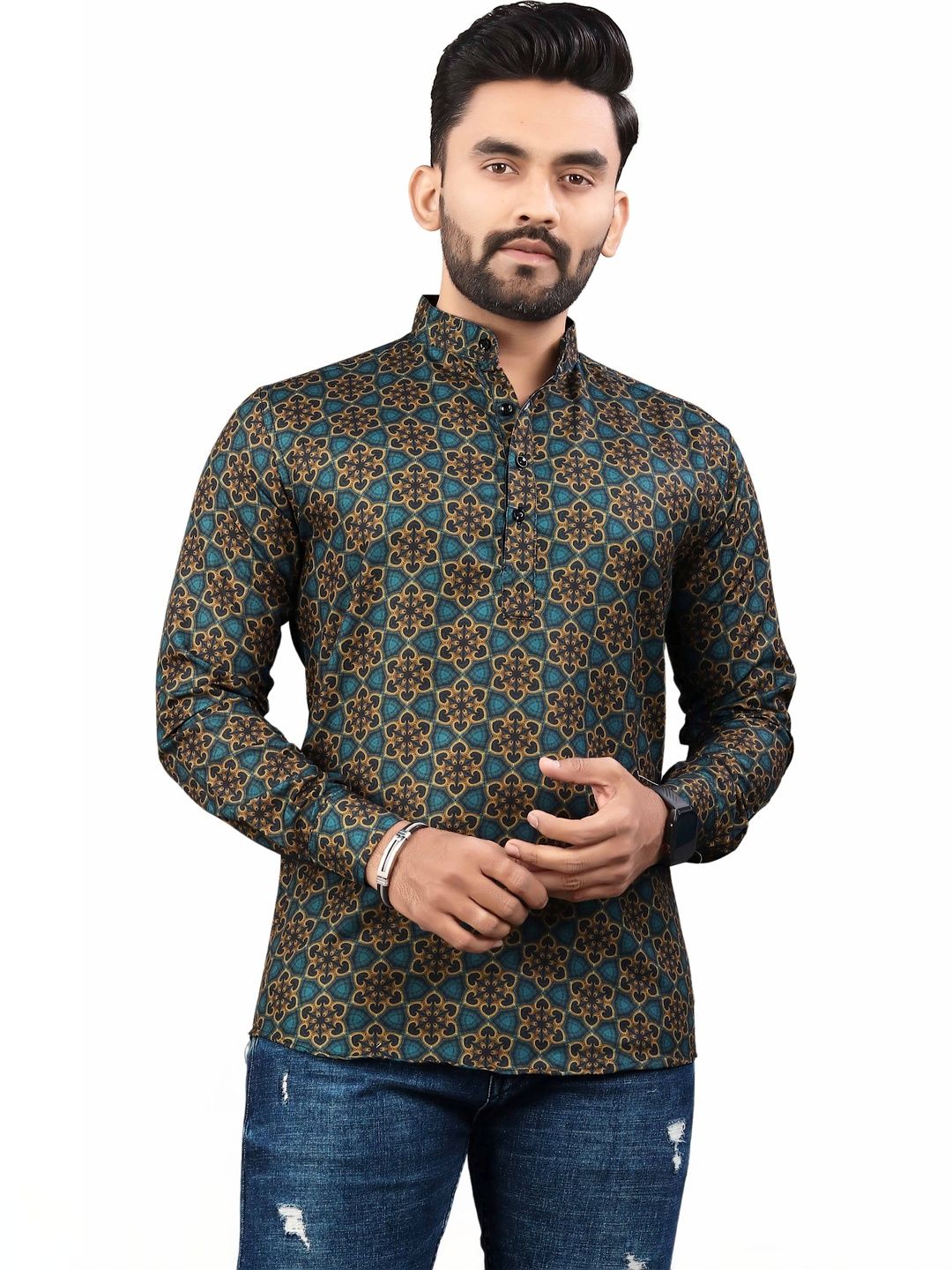 SEDUM SESTRI Men Ethnic Motifs Printed Kurta