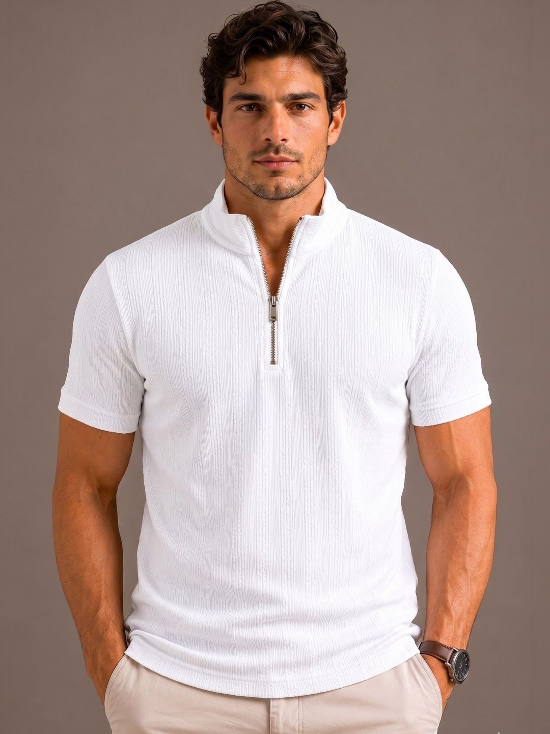 SZN Men Polo Collar T-shirt