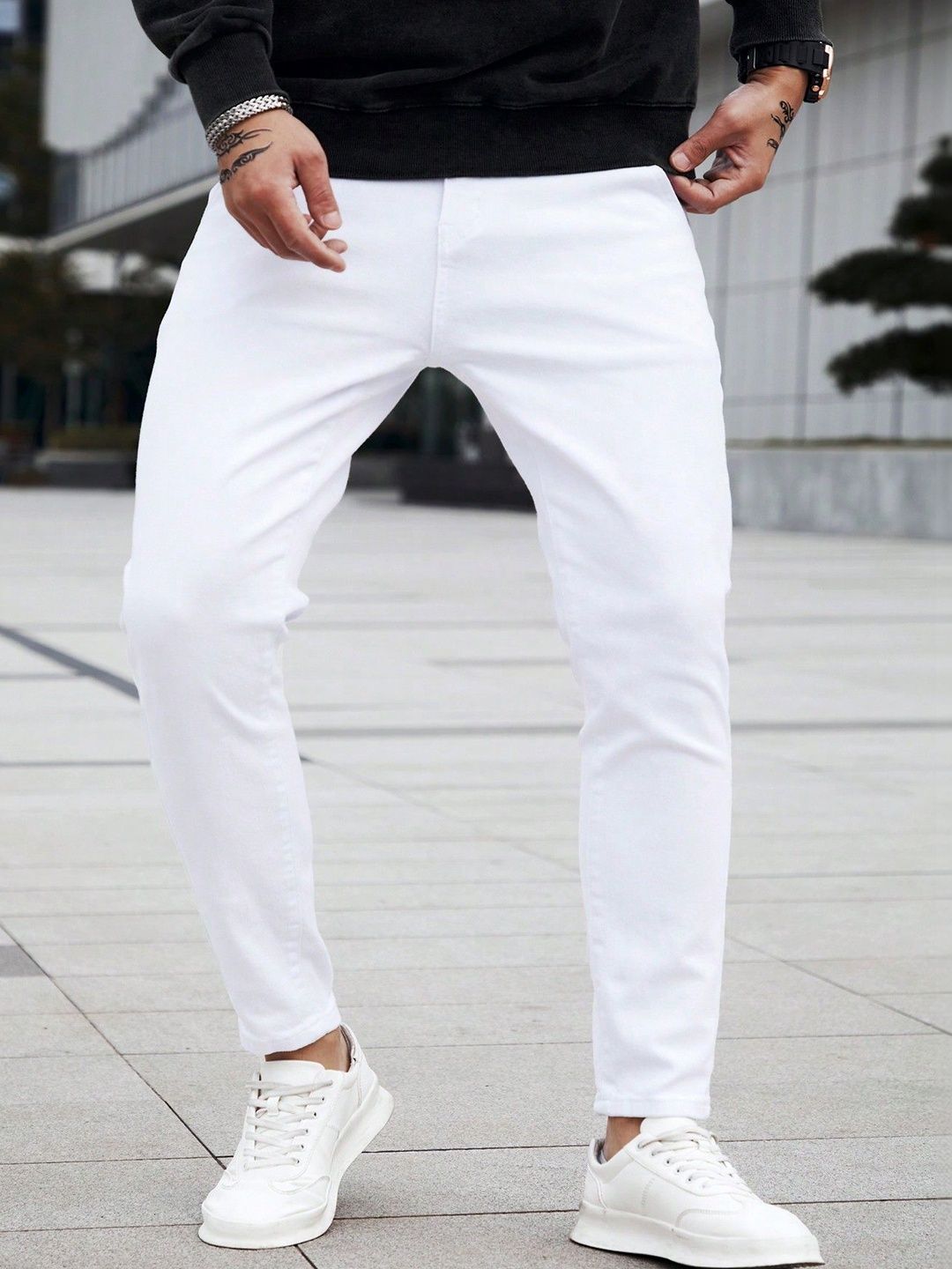 YAMEETFIT Men Jean Mid-Rise Jeans
