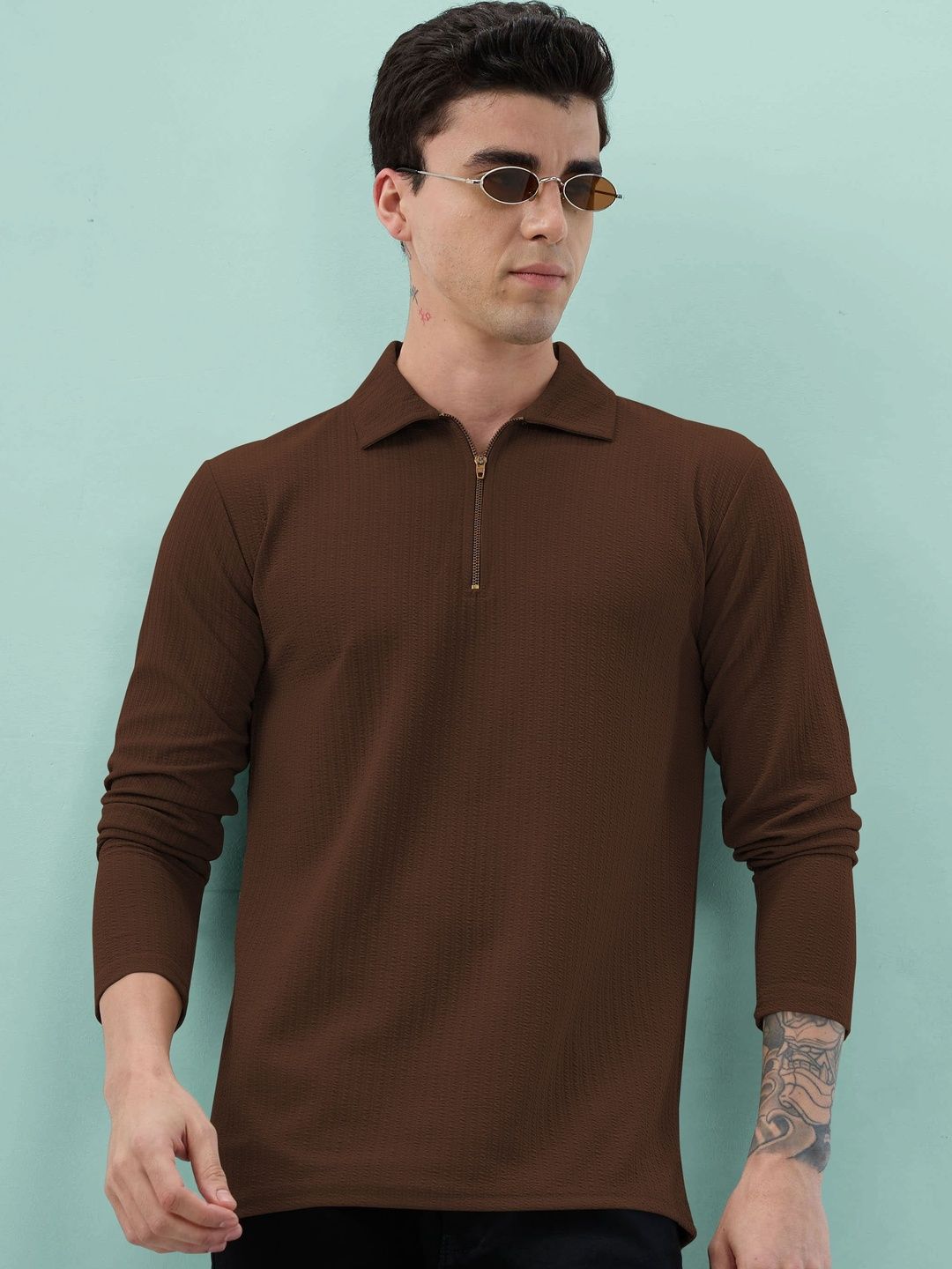 HERE&NOW Men Polo Collar T-shirt