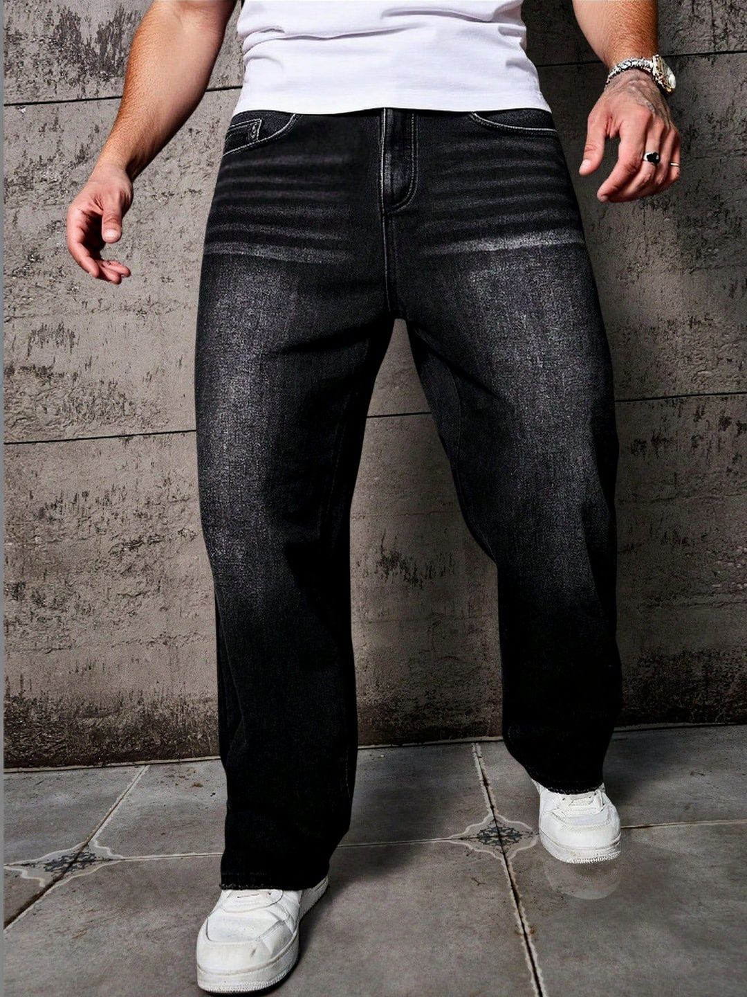 YAMEETFIT Men Jean Mid-Rise Jeans