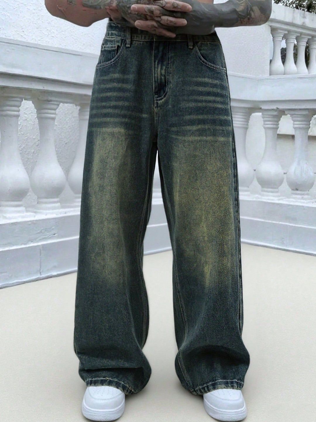 YAMEETFIT YAMEETFIT Men Jean Mid-Rise Jeans