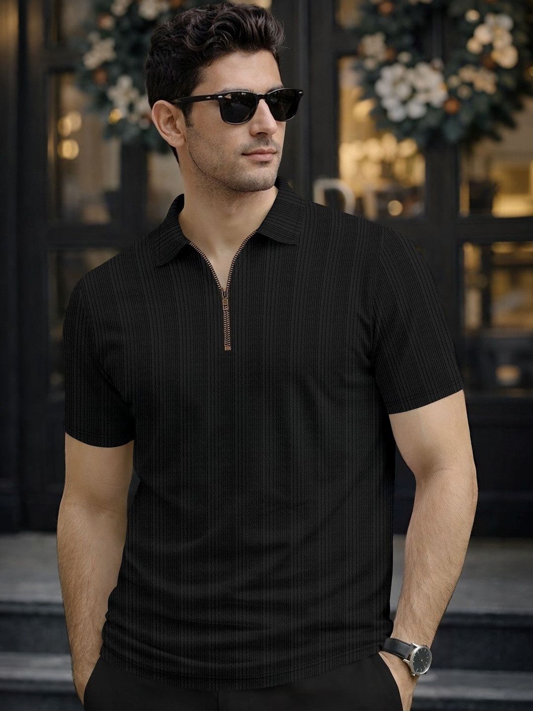 Moda Rapido Men Polo Collar T-shirt