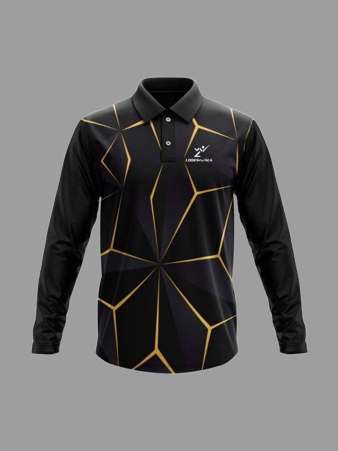 Lookswala Men Printed Polo Collar T-shirt