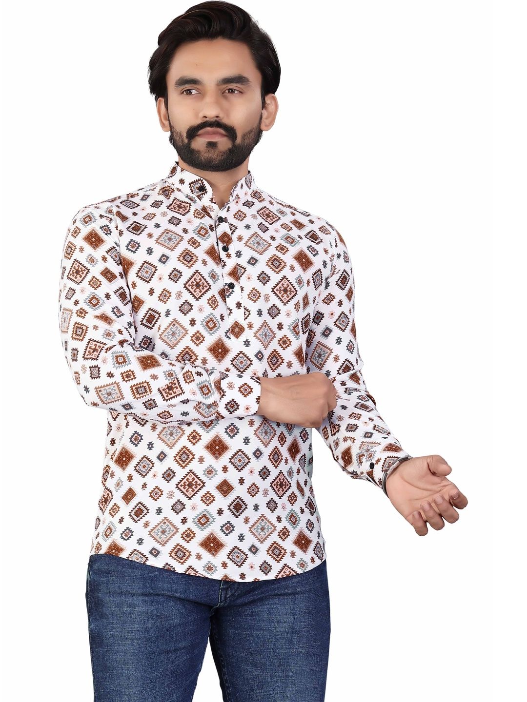 SEDUM SESTRI Men Geometric Printed Kurta