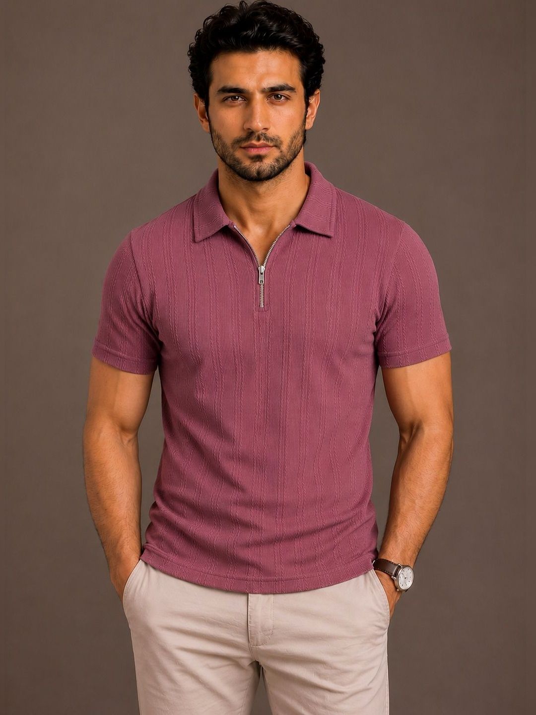 SZN Men Polo Collar T-shirt