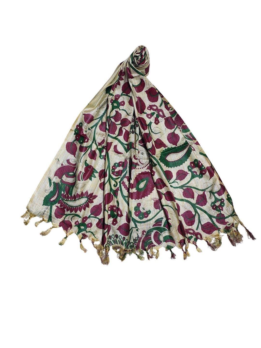 ivikta ivikta Ethnic Motifs Printed Cotton Silk Dupatta