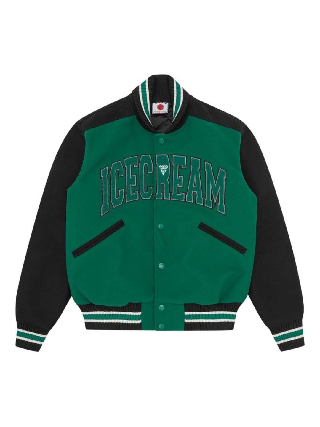 Icecream Green Graphic Varsity Jacket