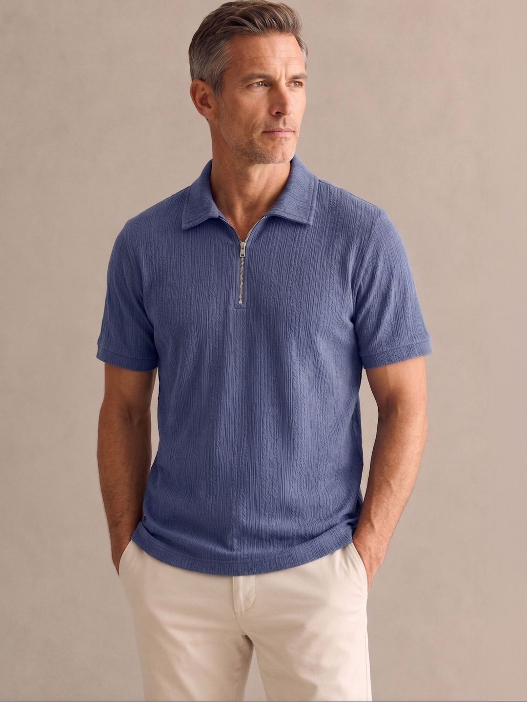 SZN Men Polo Collar T-shirt