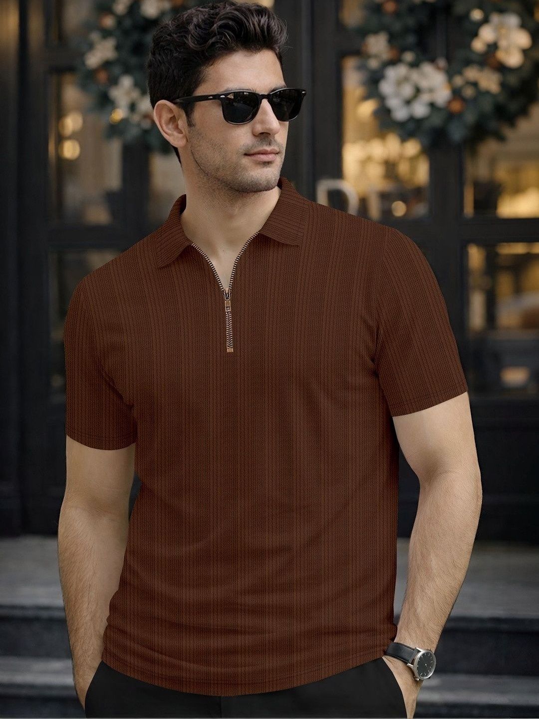 Moda Rapido Men Polo Collar T-shirt