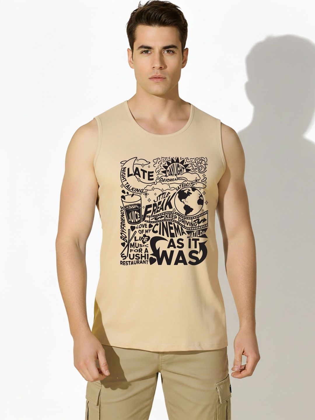 SKY HARBOAR Printed Cotton Tank