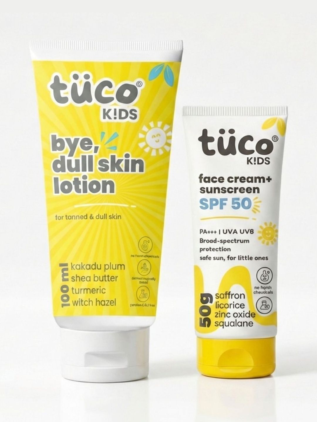 Tuco Kids Set Of 2 Buy Dull Skin Face Wash & 2 In 1 Sunscreen- 50 ml Each