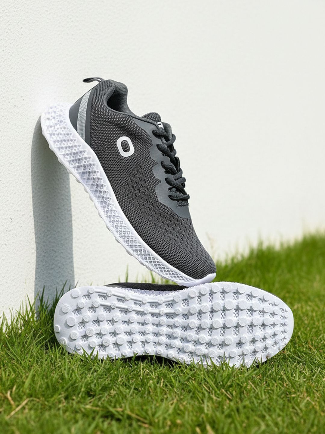Khadims Men Grey Textile Running Non-Marking Shoes