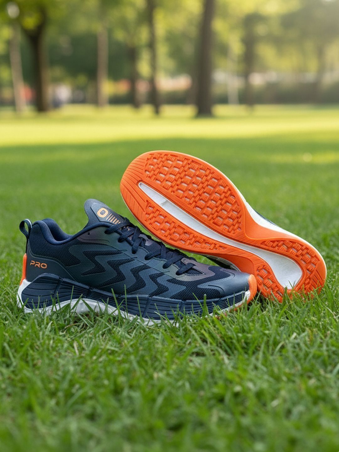 Khadims Men Pro Navy Training or Gym Non-Marking Sports Shoes