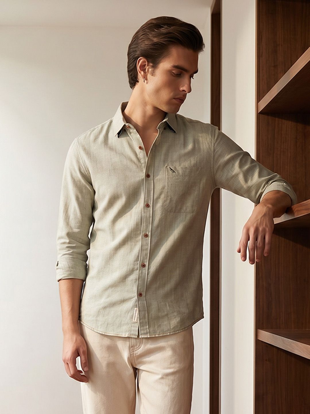 Mr Bowerbird Cotton Linen Casual Shirt