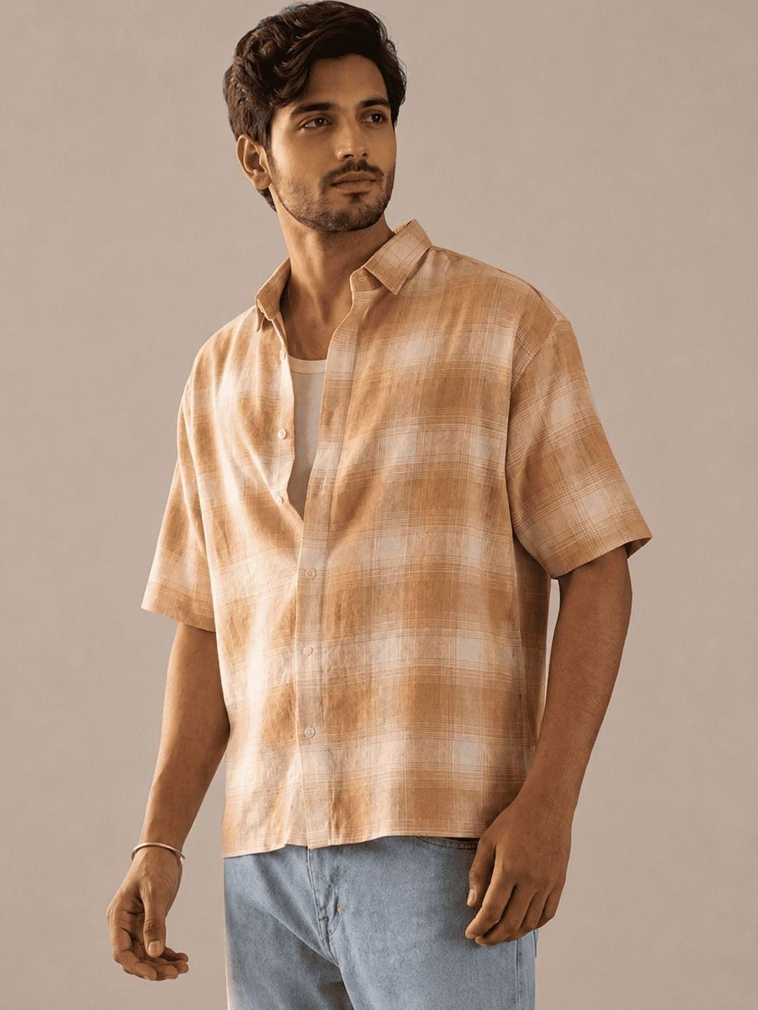 Powerlook Powerlook Men Gingham Checks Checked Casual Shirt