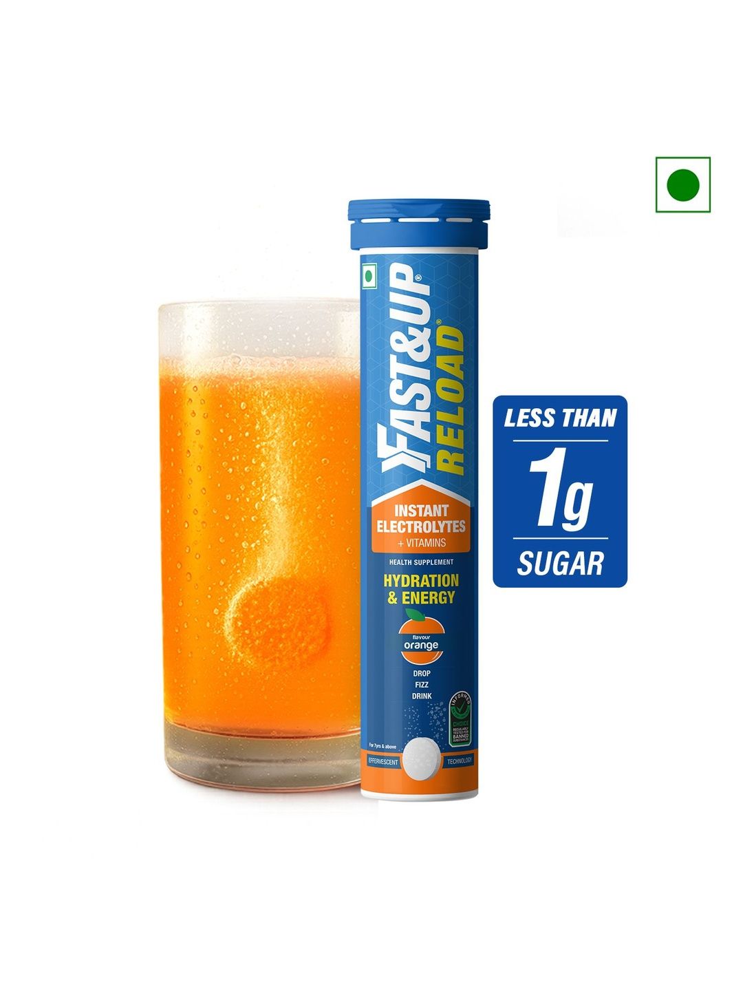 FAST&UP Reload Instant Electrolytes & Vitamins Orange Flavor Capsules - 20 Tablets