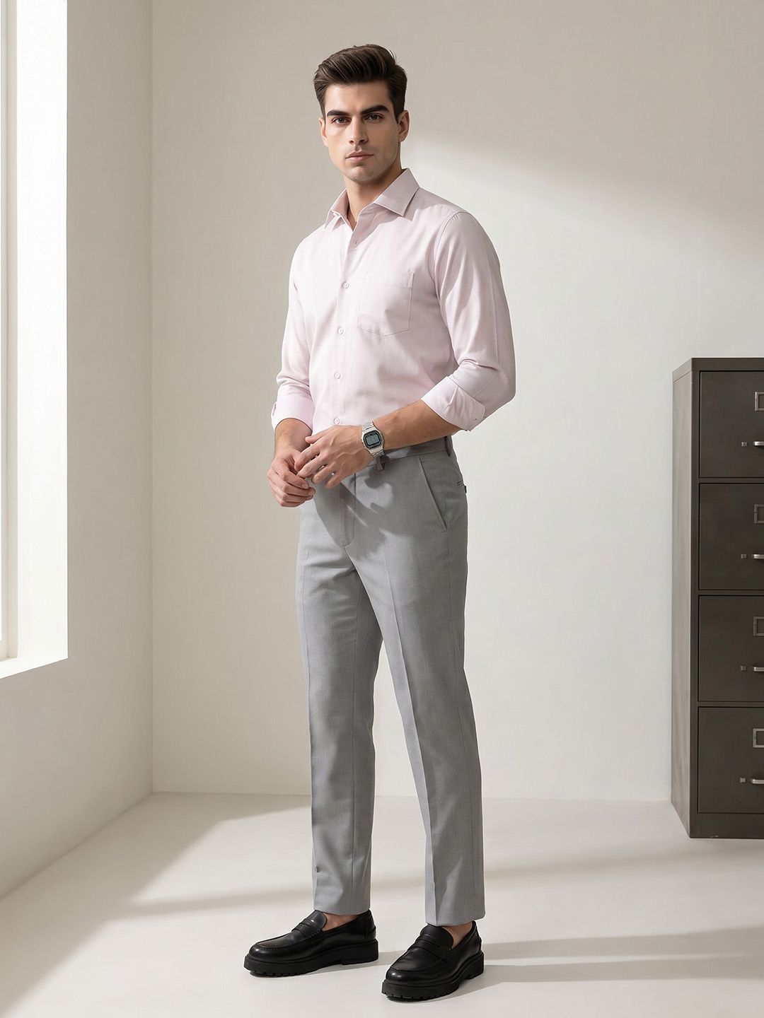 INVICTUS Spread Collar Formal Shirt
