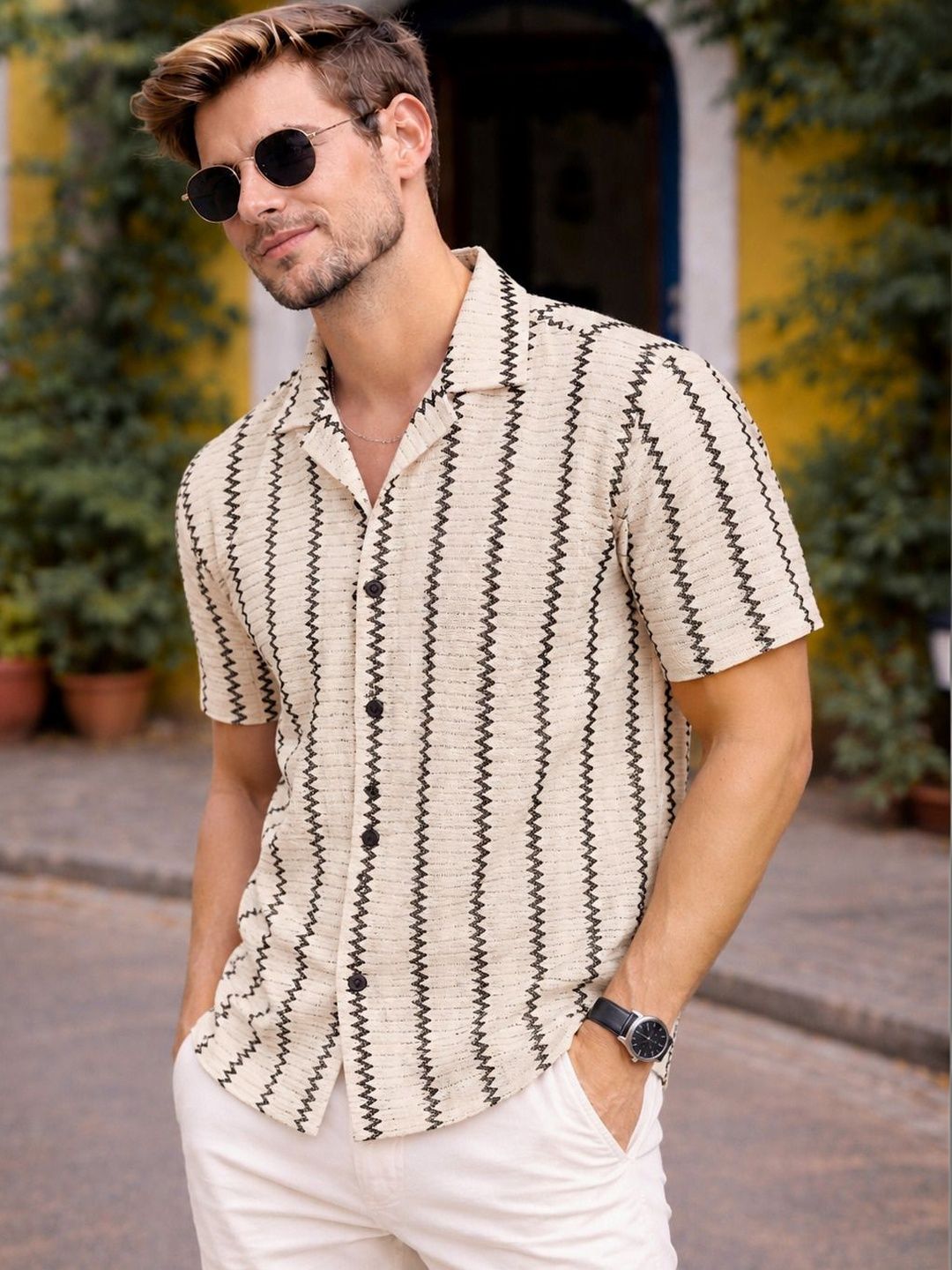 Lahaba Men Printed Casual Shirt