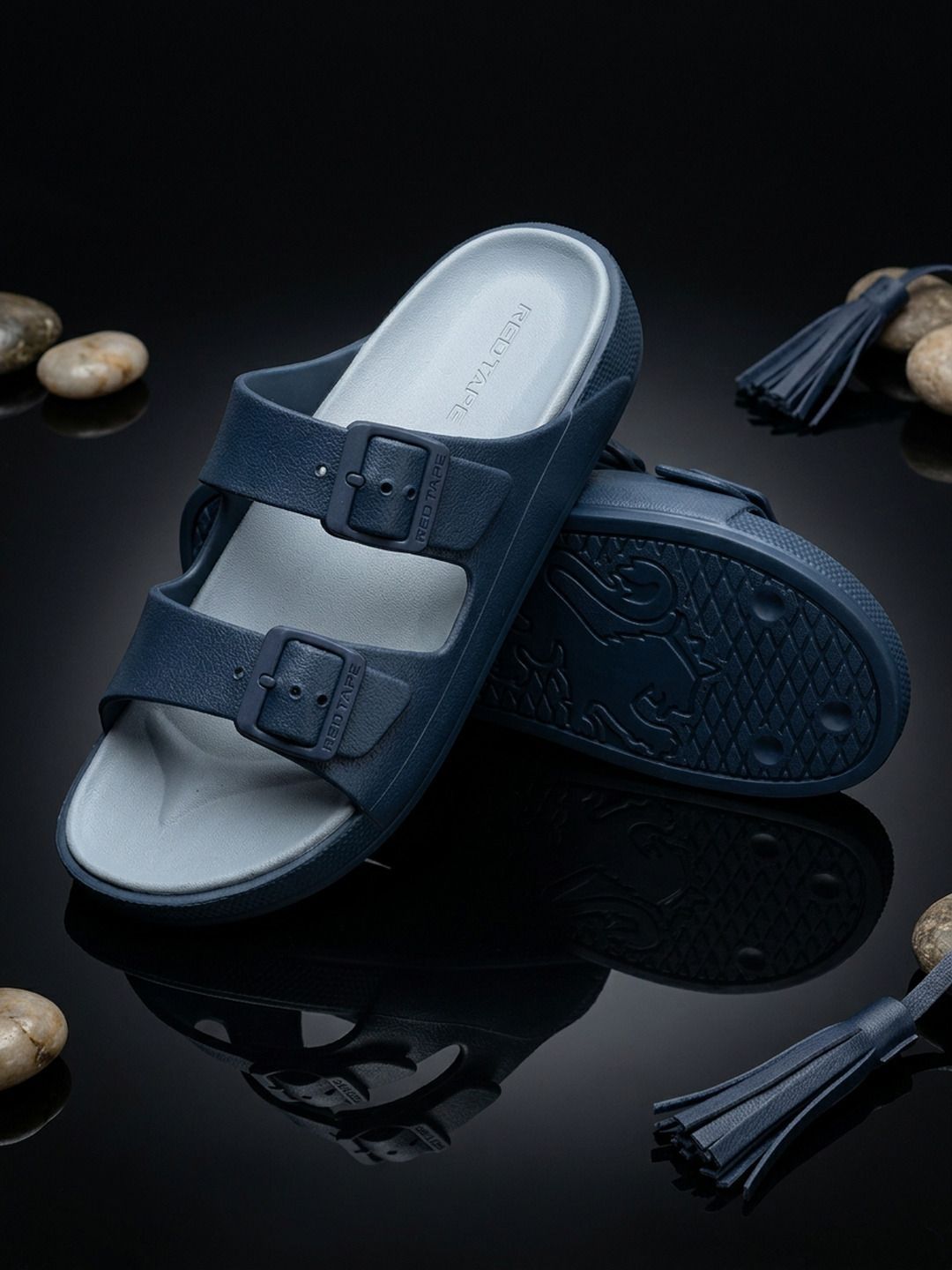 Red Tape Men Open Toe Sliders