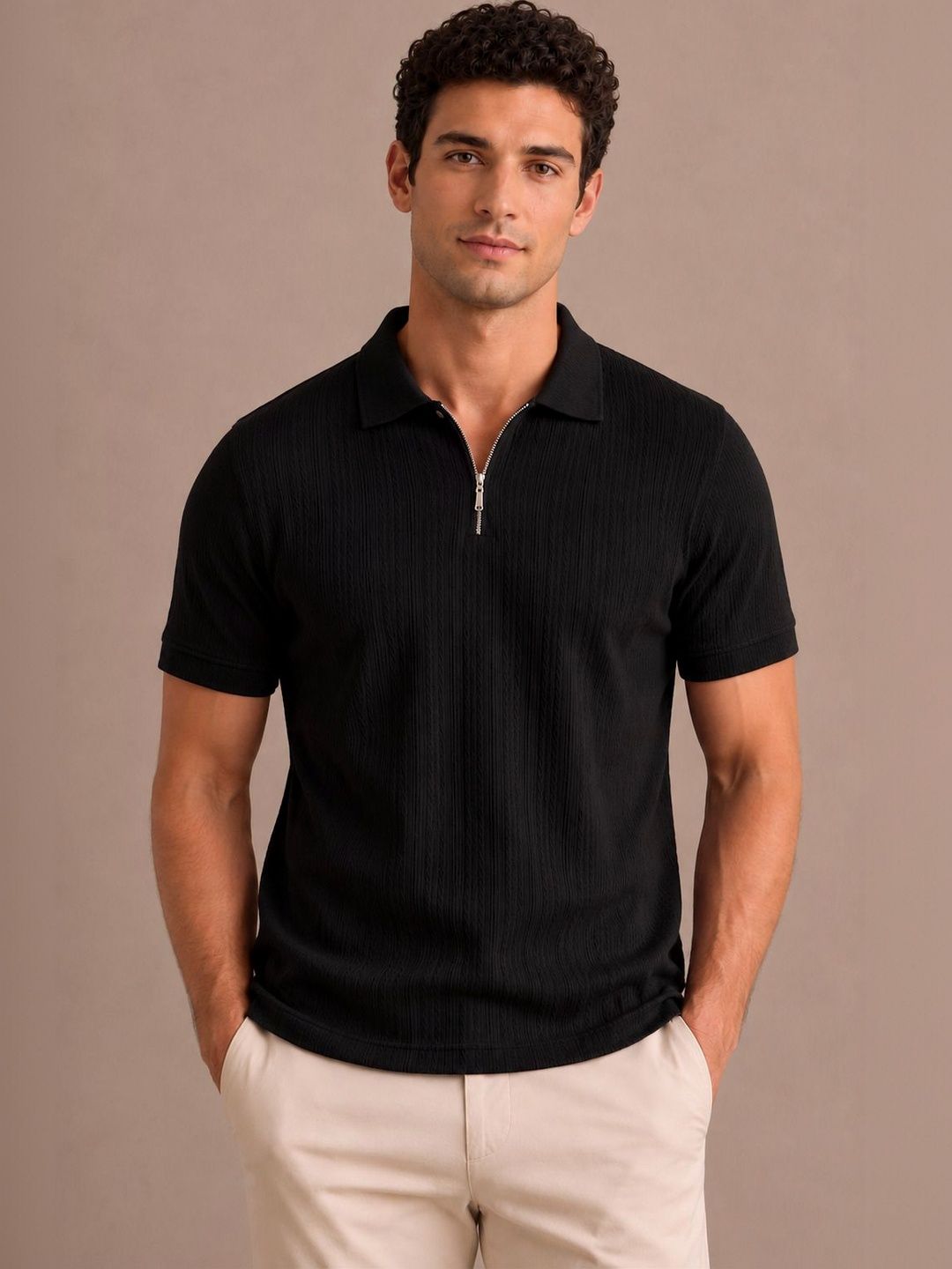 SAM AND GEO Men Polo Collar T-shirt