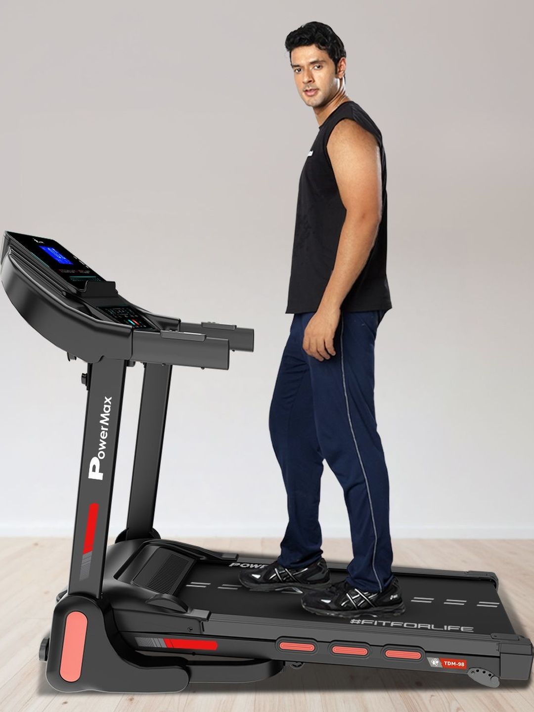 PowerMax Fitness PowerMax Fitness TDM-98 4HP Foldable Treadmill Shock Absorption Home Cardio