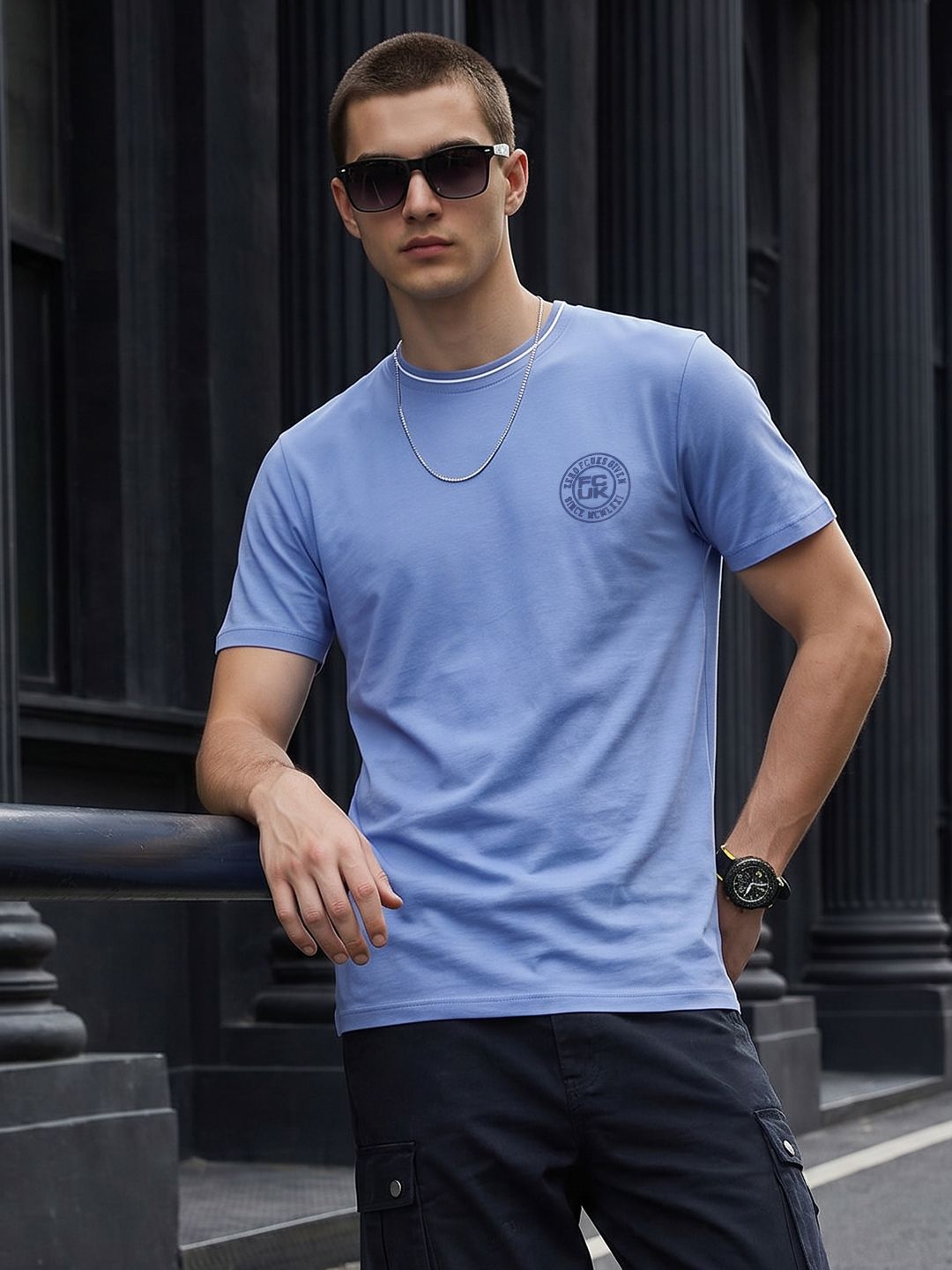 FCUK Round Neck Pure Cotton T-shirt