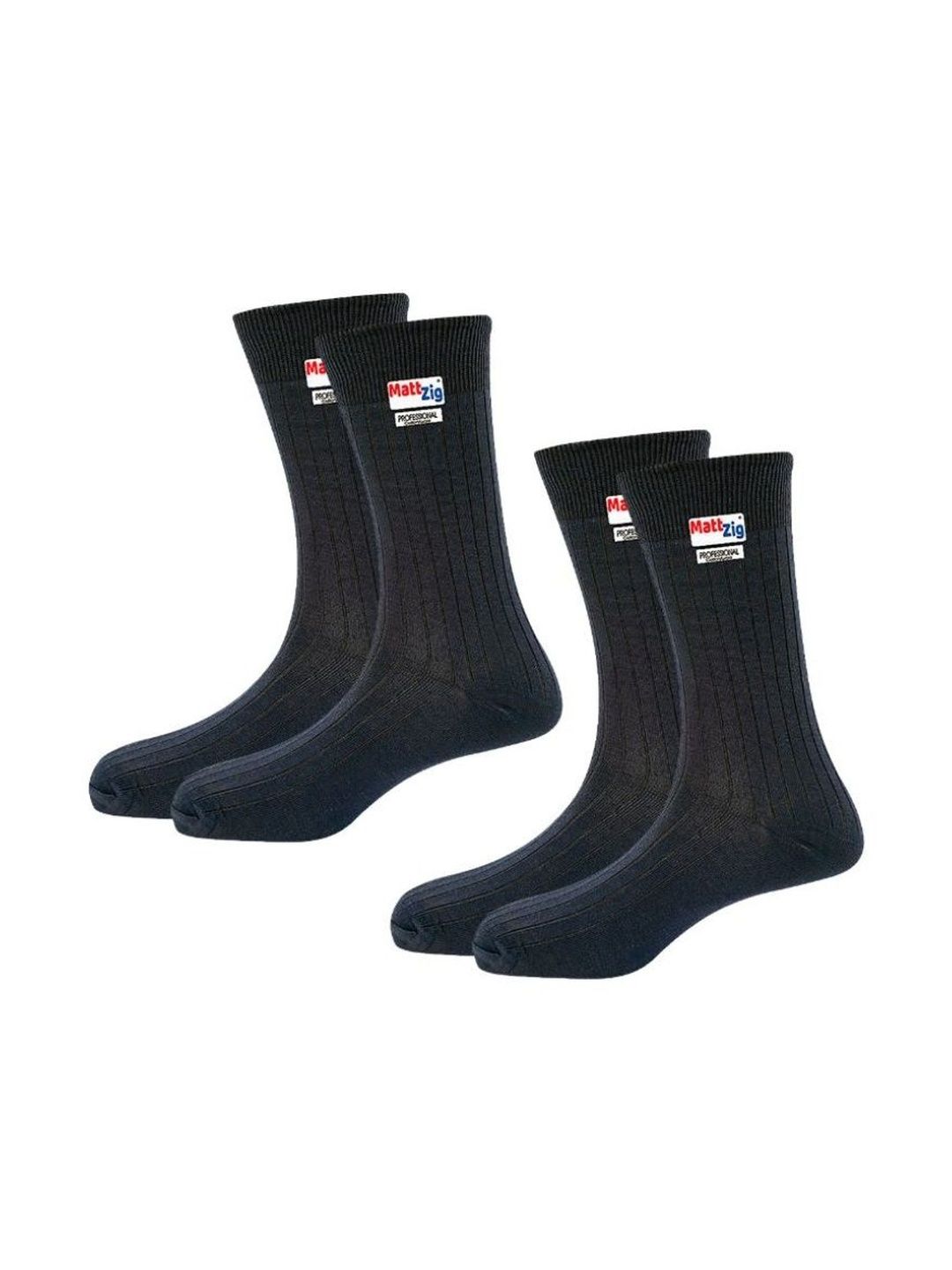 MattZig Men Pack of 2 Cotton Blend Calf Length Socks