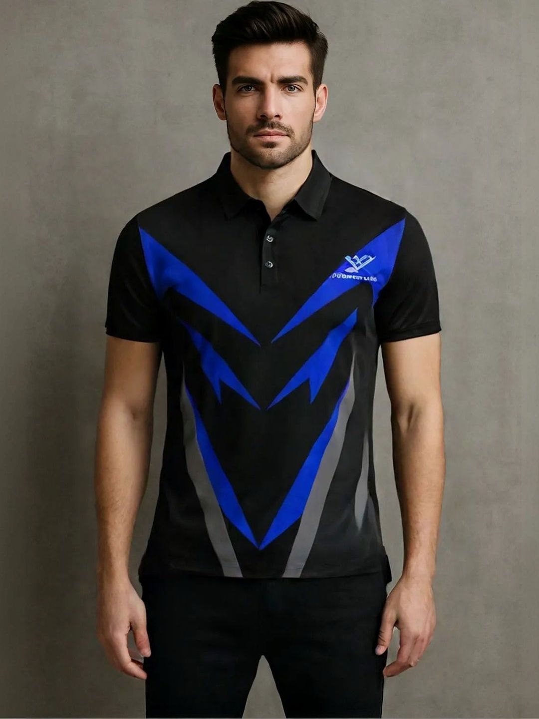 Lookswala Men Printed Polo Collar T-shirt