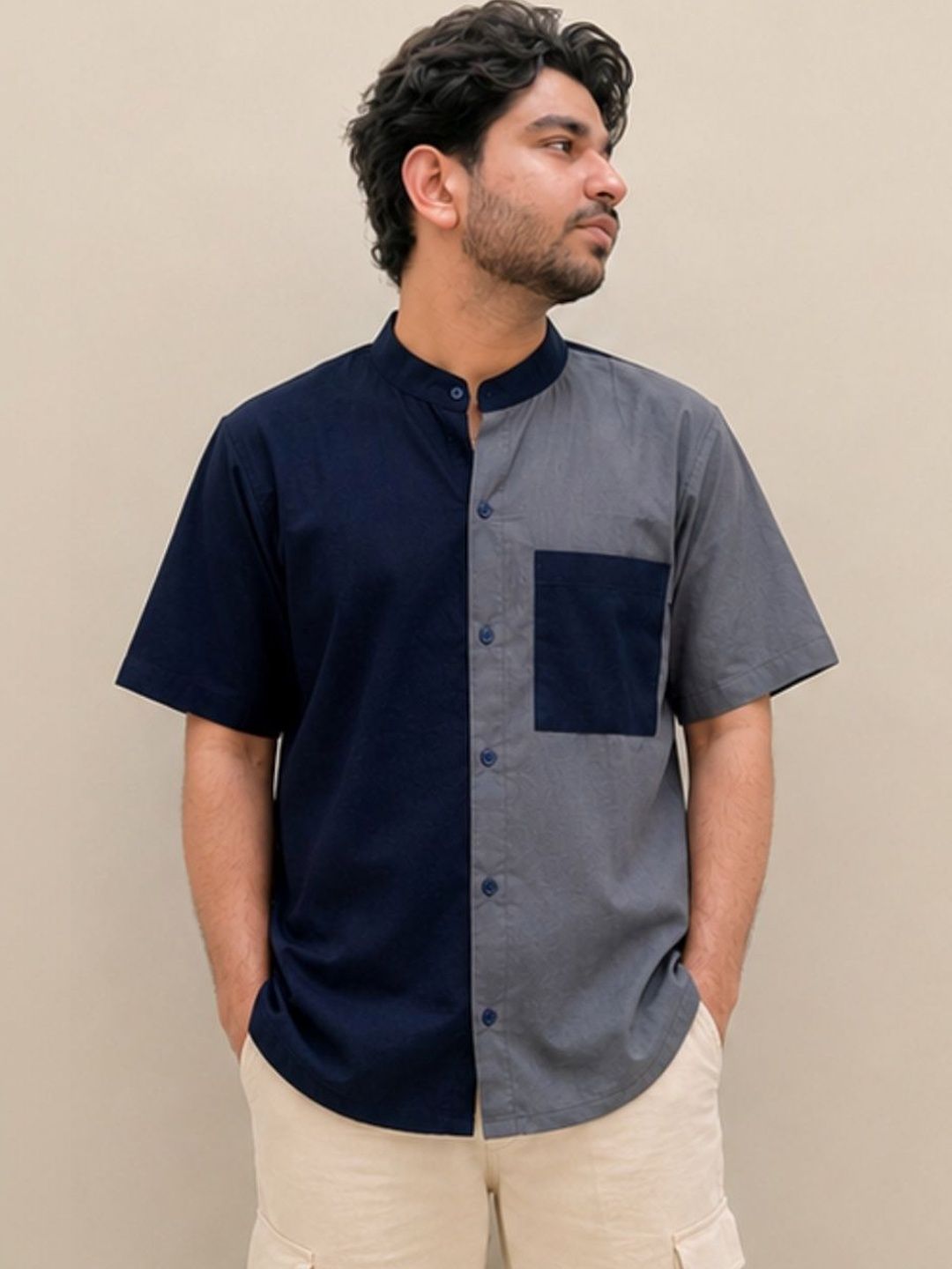 Disha R Dot Men Comfort Colourblocked Casual Shirt