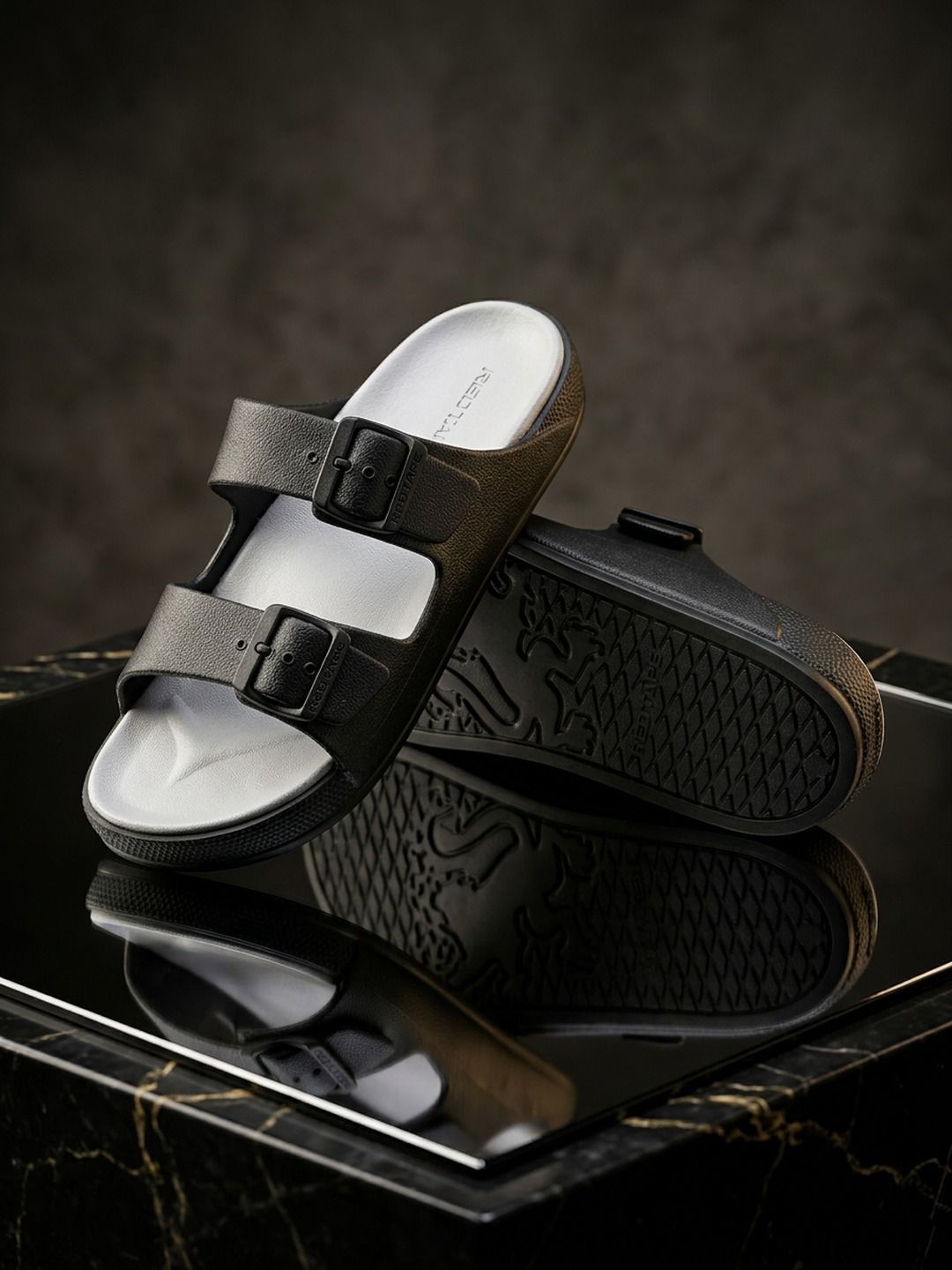 Red Tape Men Open Toe Sliders