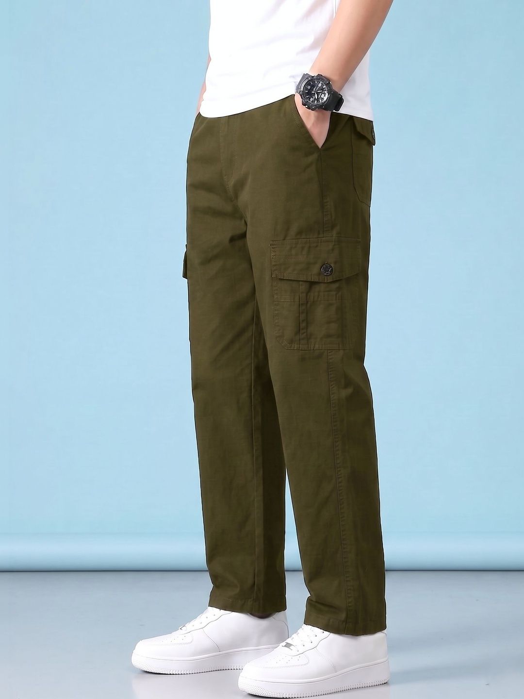 GREENFLAIR Men Relaxed Trousers