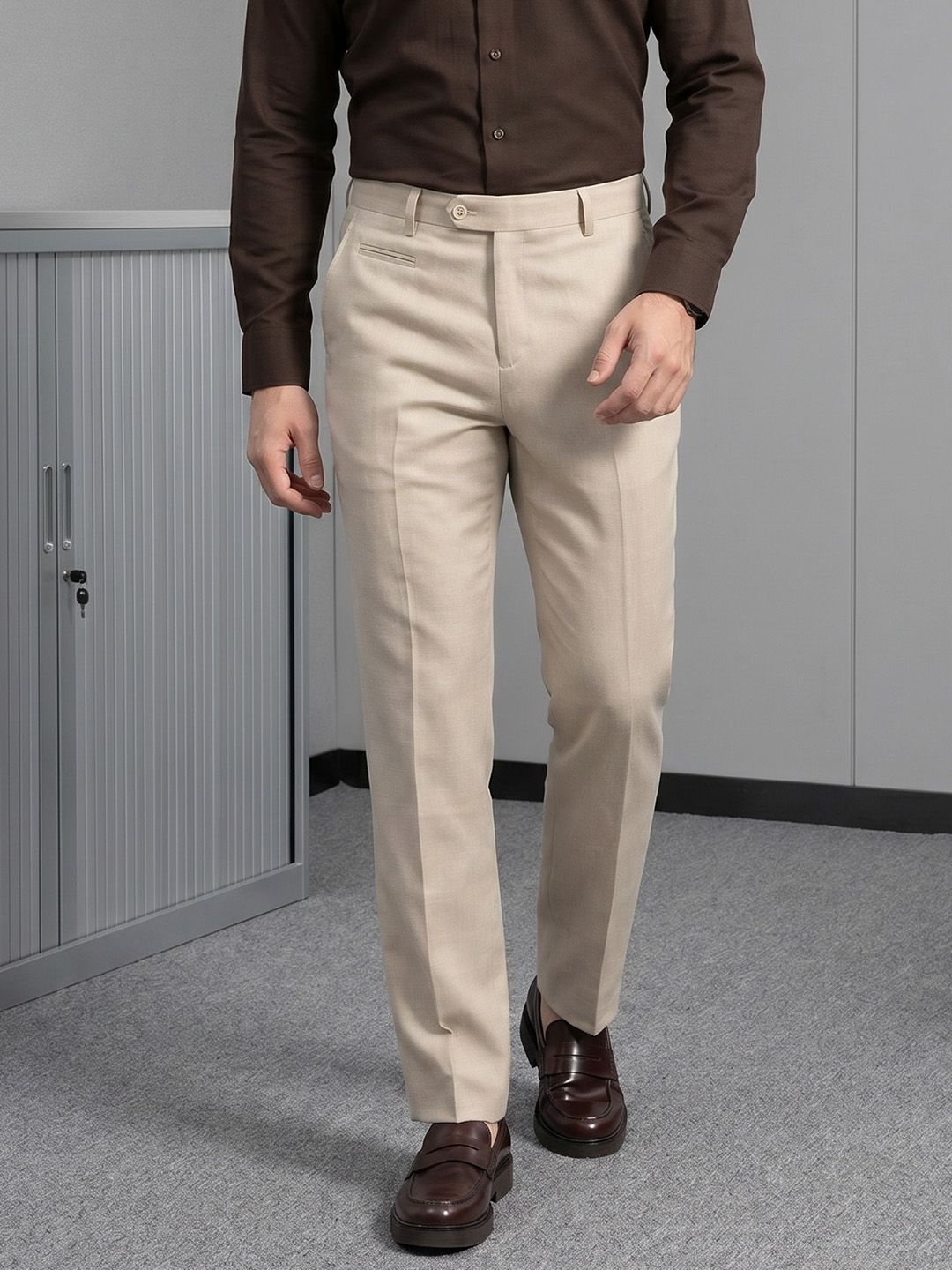 INVICTUS Men Slim Fit Formal Trousers