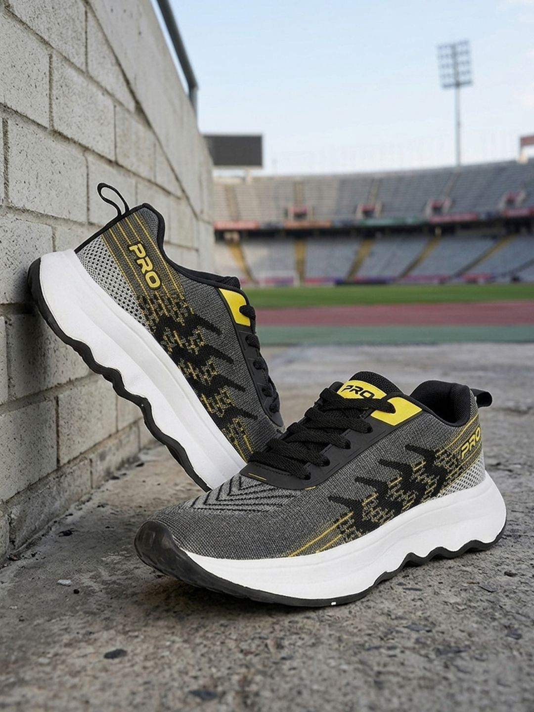 Khadims Men Textile Running Non-Marking Shoes