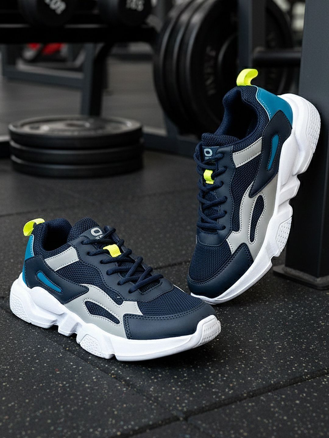 Khadims Men Navy Blue Textile Running Non-Marking Shoes
