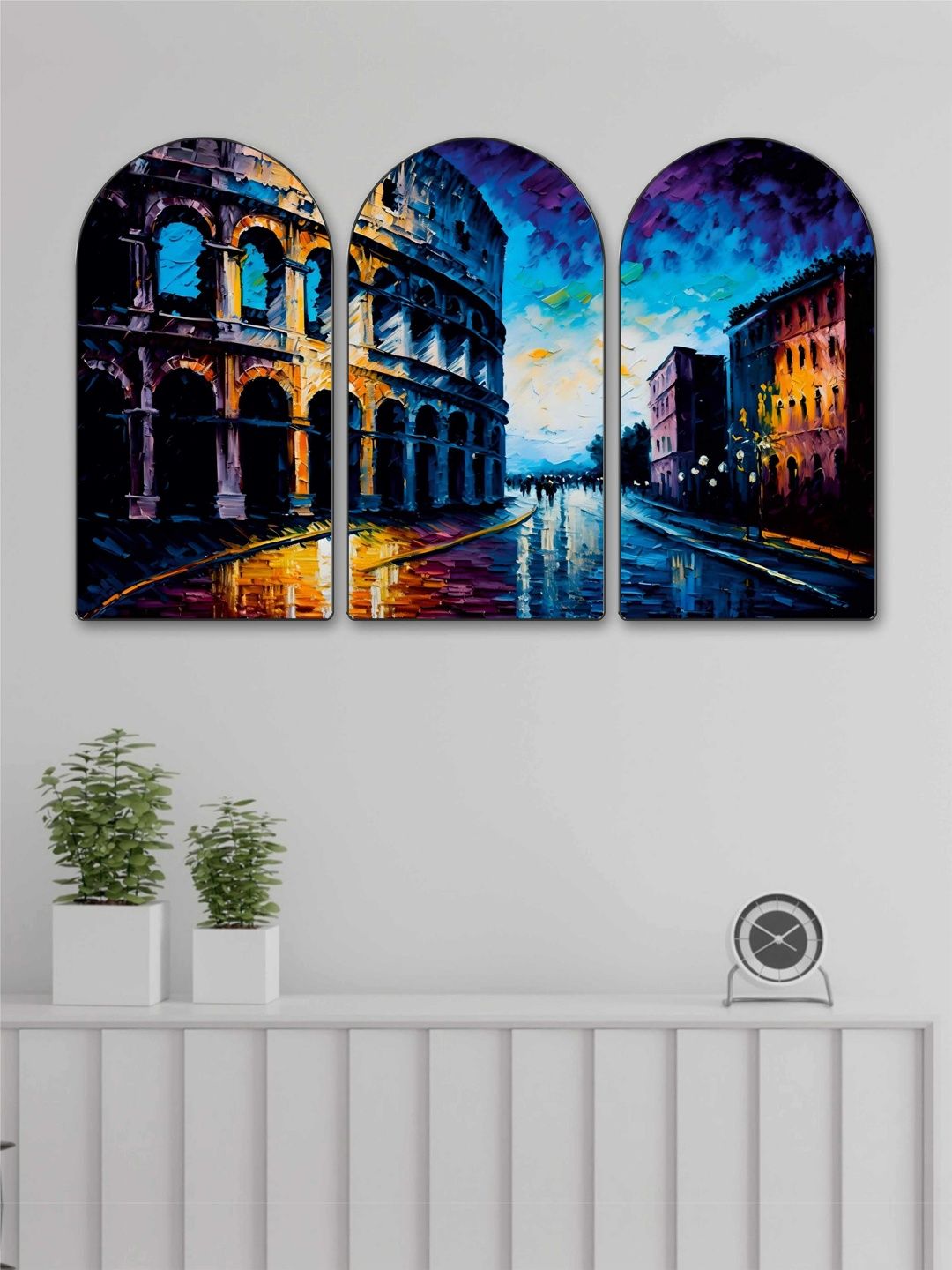 Myntra Elegant Homes Myntra Elegant Homes Multicoloured MDF Wall Paintings