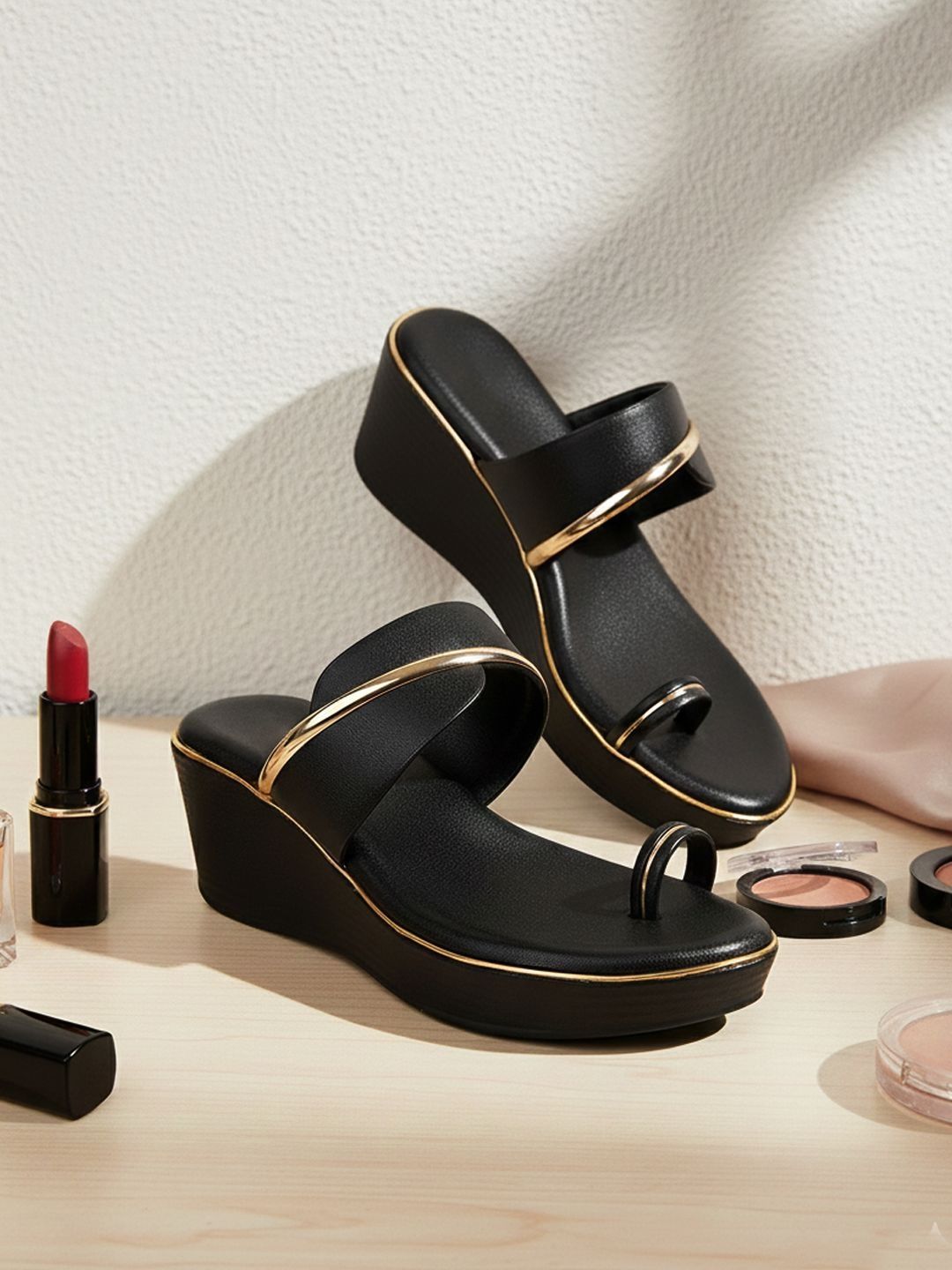 Khadims Slip On Wedge Sandals