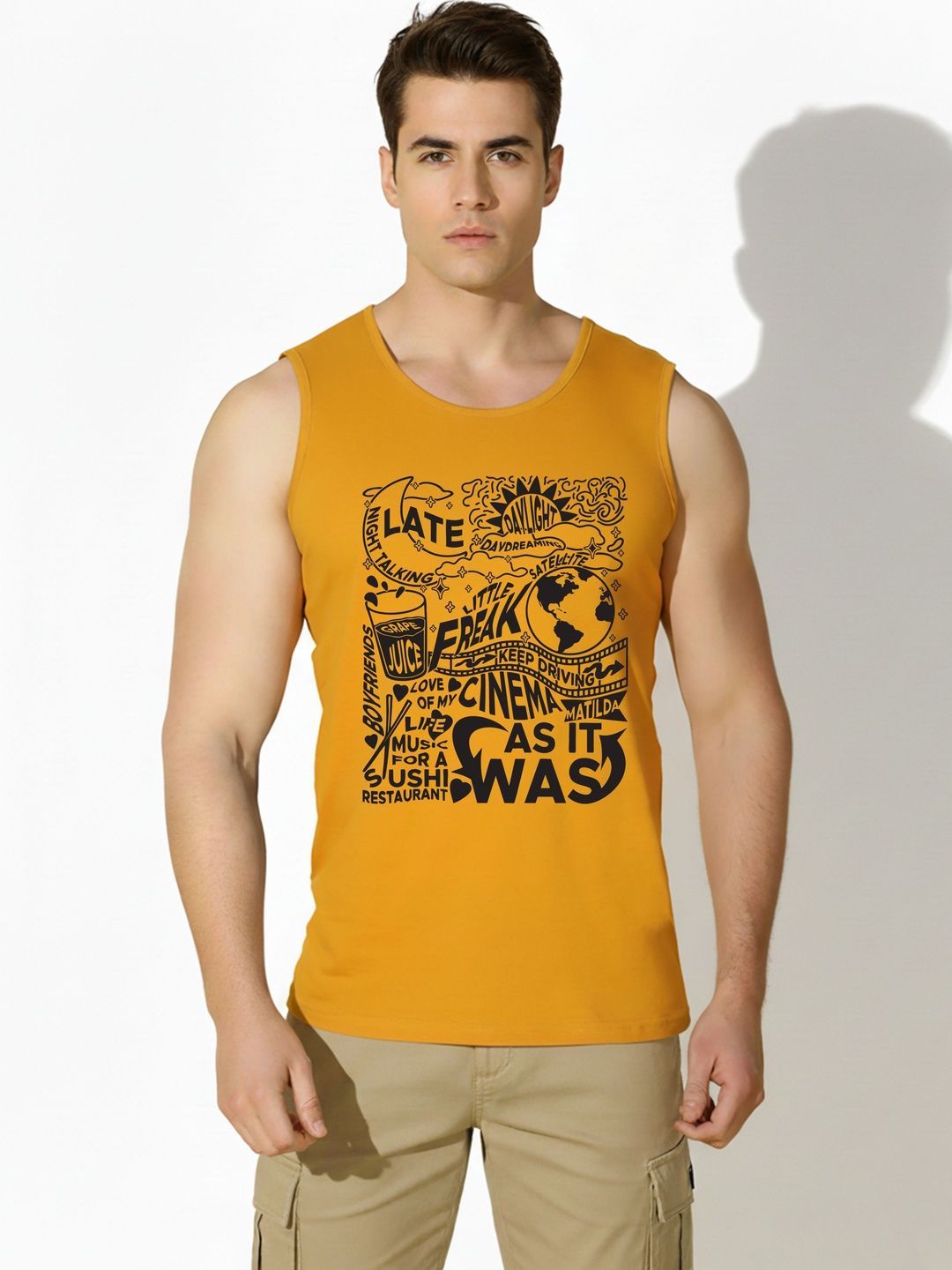 SKY HARBOAR Printed Cotton Tank