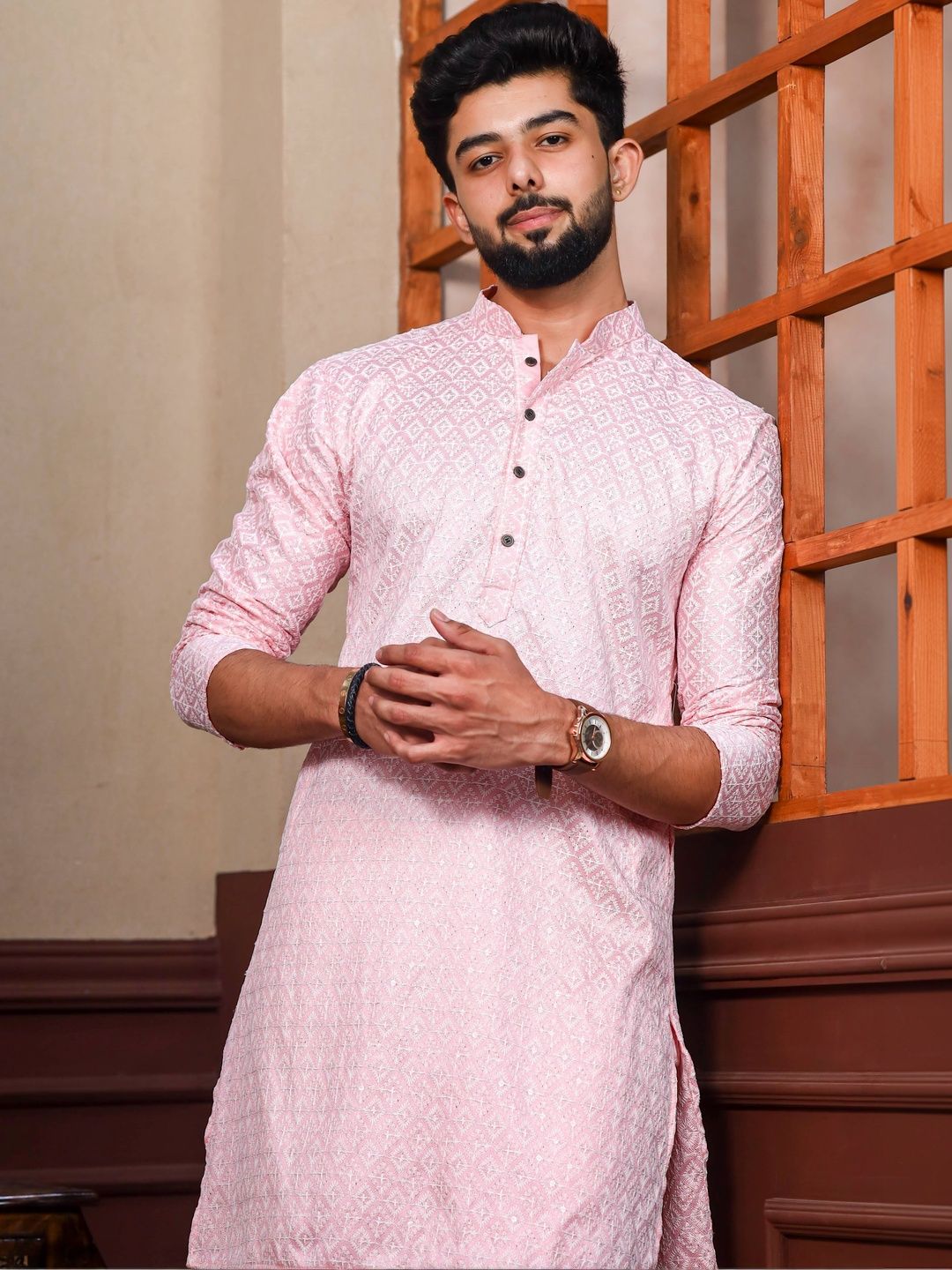 ALMORA Men Handloom Kurta