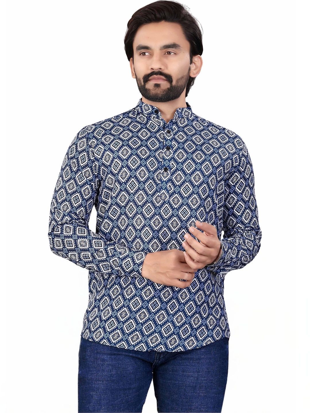 SEDUM SESTRI Men Geometric Printed Kurta